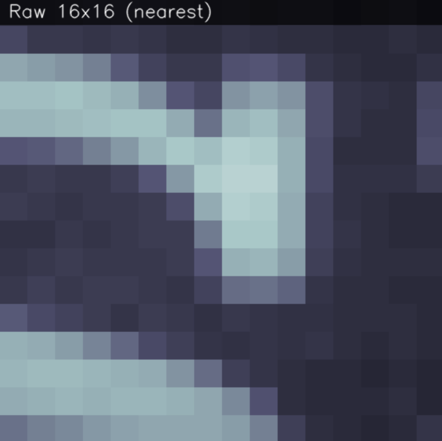 Raw 256-pixel capture